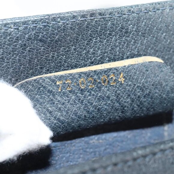 GUCCI GG Supreme Sherry Line Shoulder Bag PVC Navy Gold - Picture 14 of 16